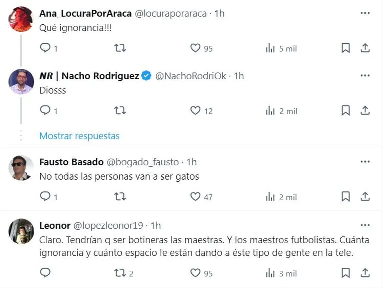 Eliana Guercio generó polémica en las redes sociales por un comentarios que hizo sobre los maestros (Foto: captura Twitter).