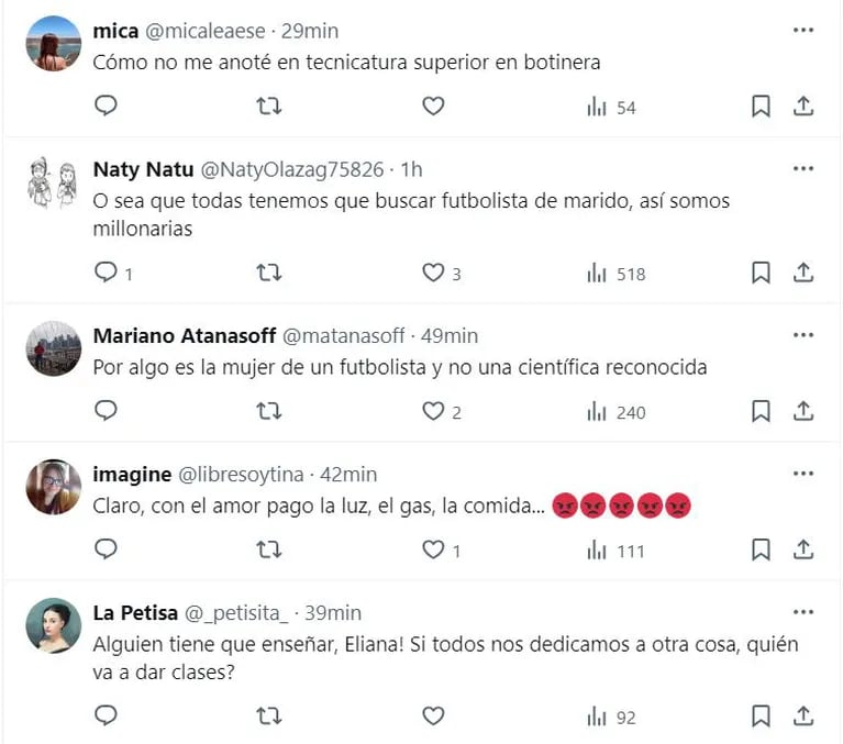 Eliana Guercio generó polémica en las redes sociales por un comentarios que hizo sobre los maestros (Foto: captura Twitter).