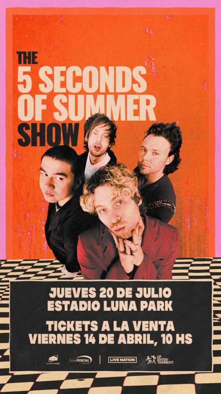 5 Seconds of Summer en Argentina 2023: fecha, lugar y cómo comprar las entradas