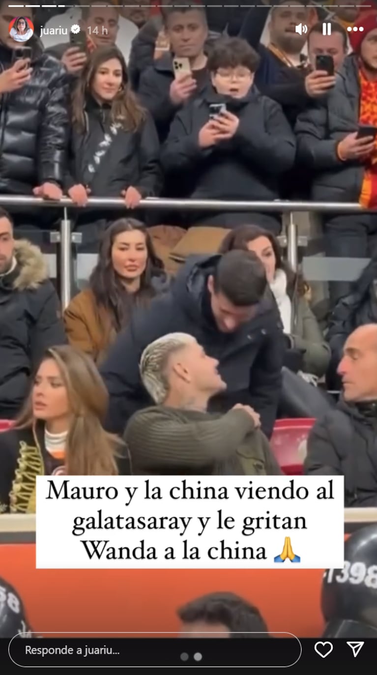 A China le gritaban "Wanda" en la cancha. Foto: IG | juariu