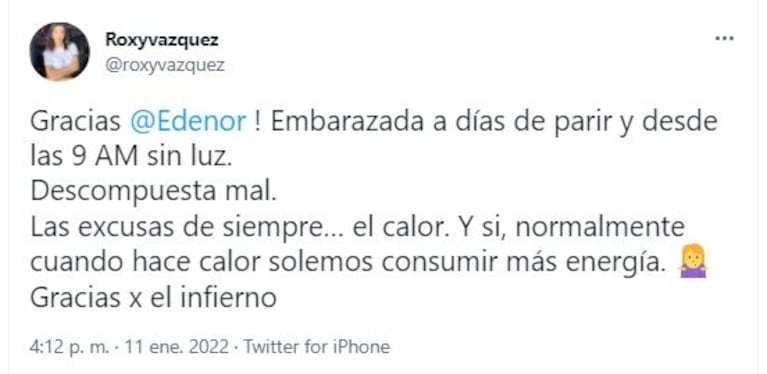 "A días de parir y sin luz": Roxy Vázquez preocupó a sus seguidores con su relato 