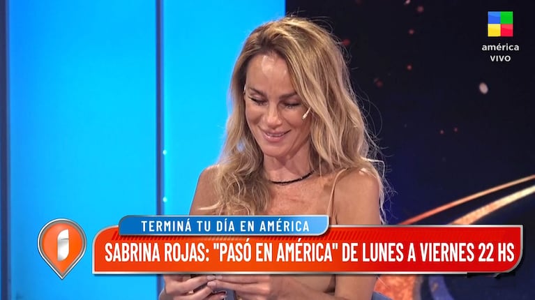 A Sabrina Rojas le llegó un pícaro mensaje en vivo cuando dijo que buscaba candidatos: “Si supieran”