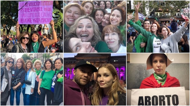 Actrices, periodistas y figuras públicas dijeron presente en la marcha por el Día de la mujer