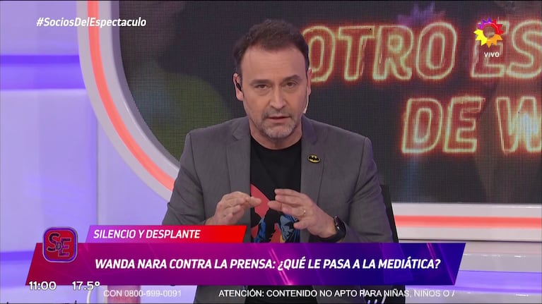 Adrián Pallares contra Wanda Nara.