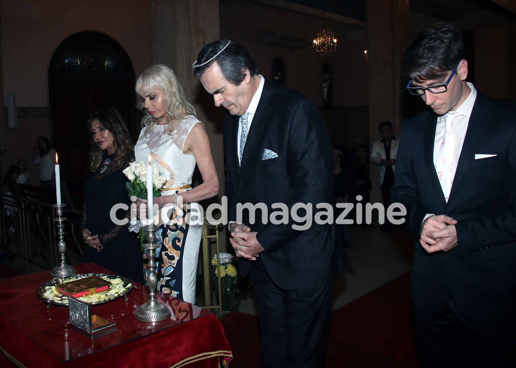 Adriana Aguirre y Ricardo García renovaron sus votos de casados con una ceremonia griega (Foto: Movilpress)