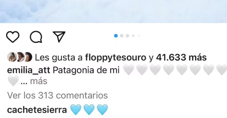 Agustín le dedicó tres corazones a Emilia.