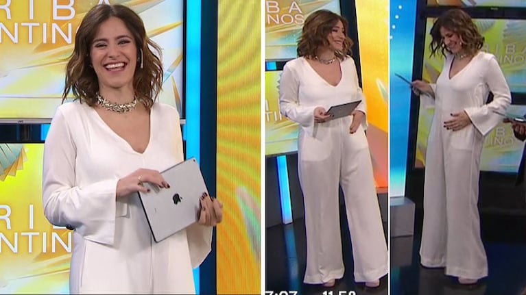 Agustina Muda, la conductora de Arriba Argentinos, anunció su embarazo en vivo