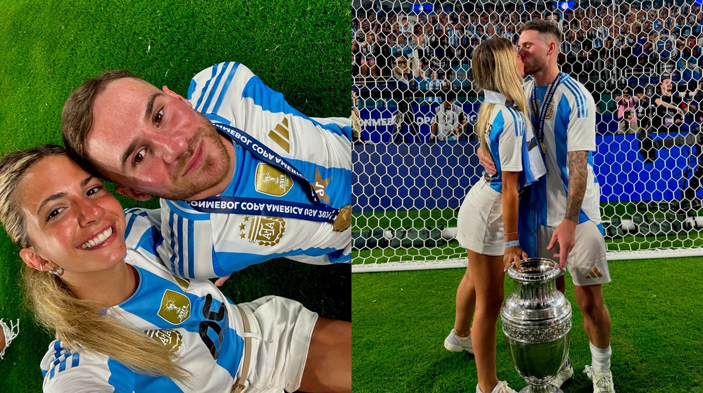 Ailén Cova y Alexis Mac Allister celebraron el triunfo de la Selección argentina en la Copa América.