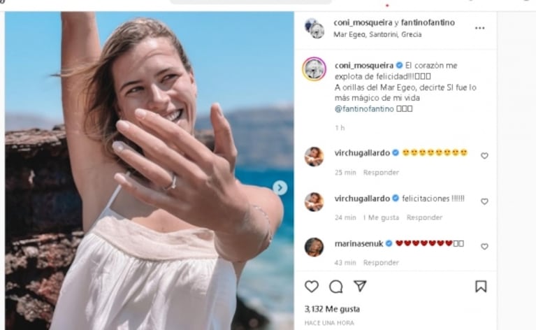 Alejandro Fantino le propuso casamiento a Coni Mosqueira a orillas del mar en Grecia: "El corazón me explota de felicidad"