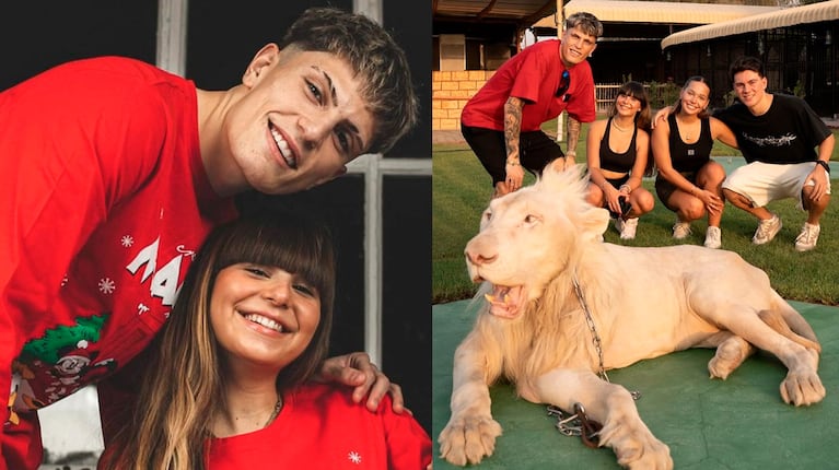 Alejandro Garnacho y su novia se fotografiaron con animales encadenados.