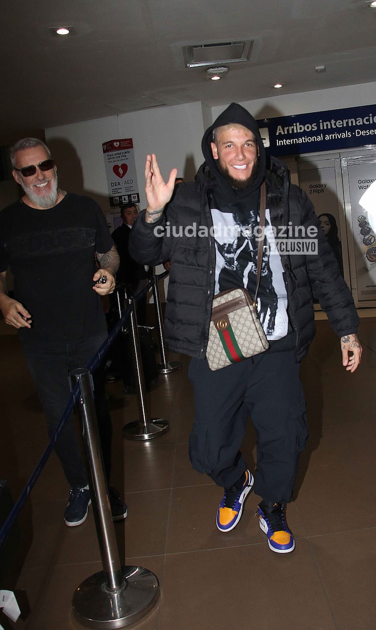 Alex Caniggia volvió a Argentina (Foto: Movilpress).