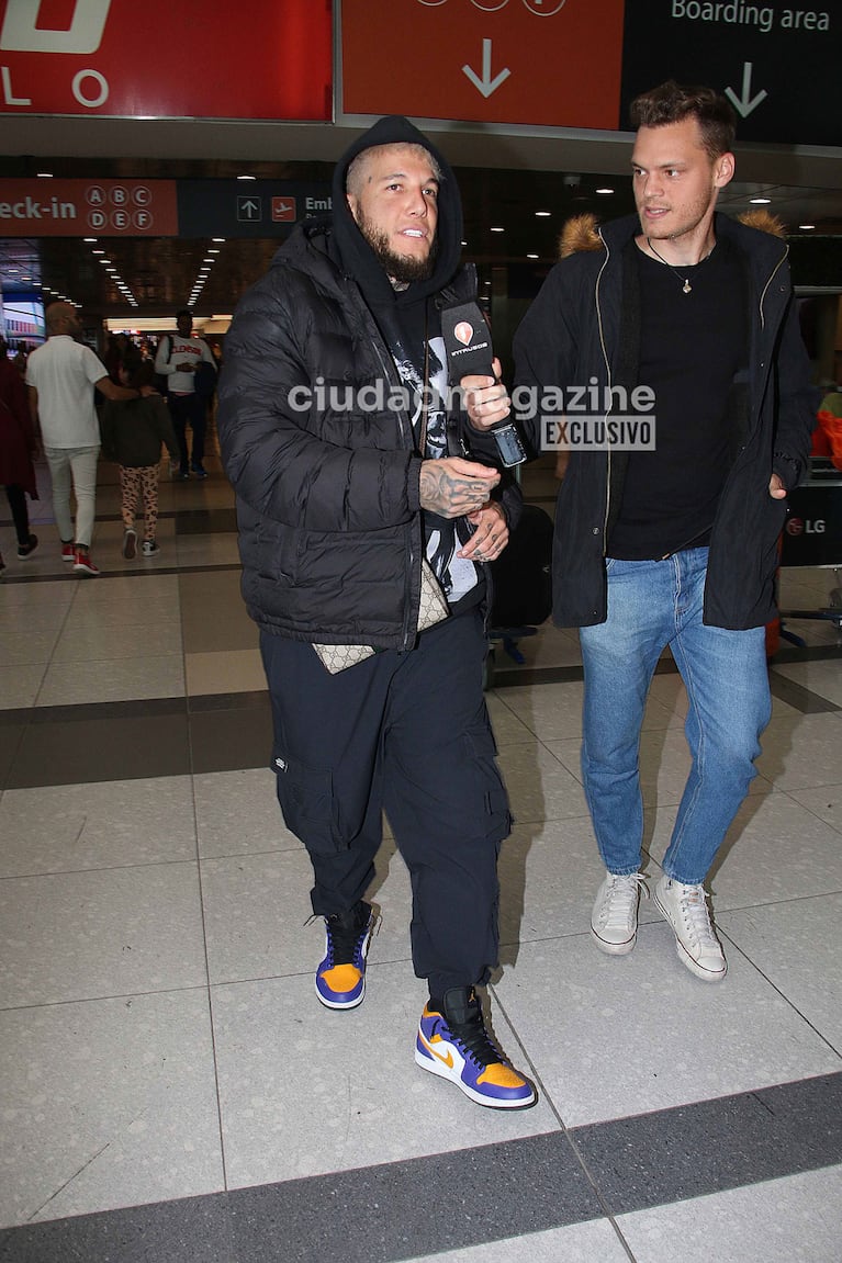 Alex Caniggia volvió a Argentina (Foto: Movilpress). 