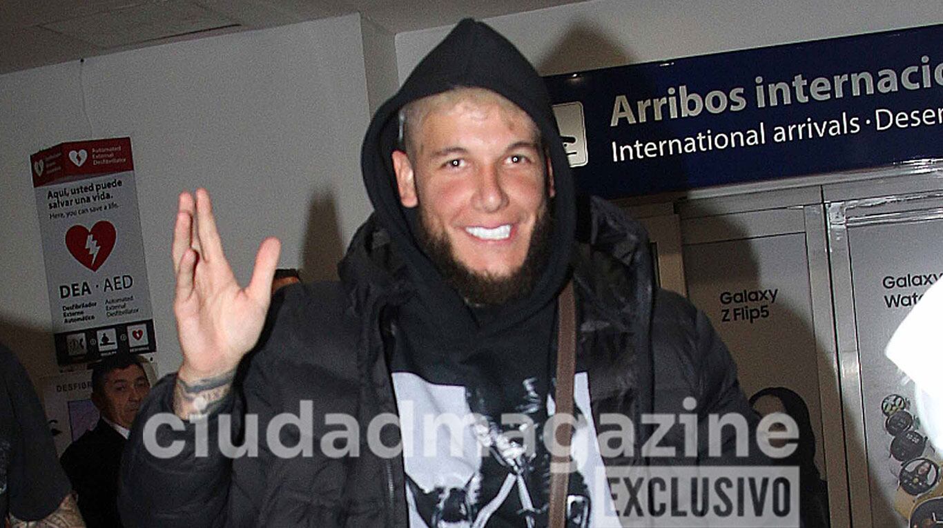 Alex Caniggia volvió a Argentina (Foto: Movilpress).