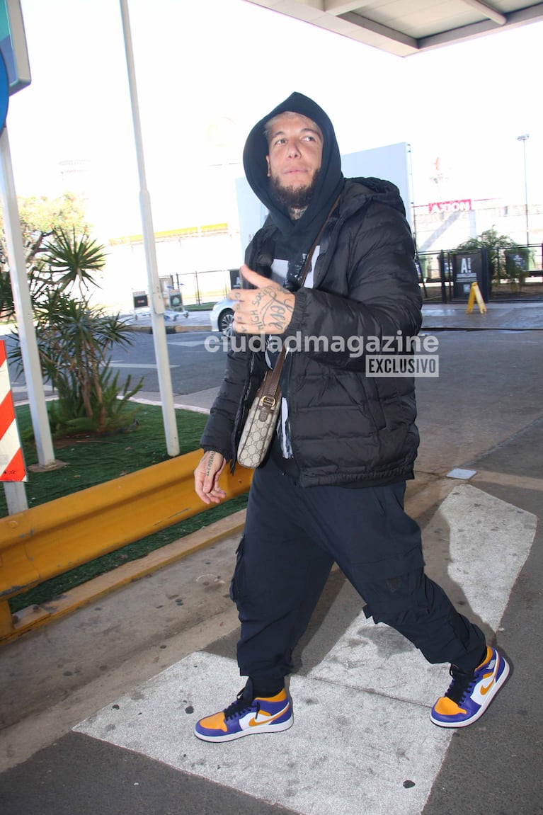 Alex Caniggia volvió a Argentina (Foto: Movilpress). 