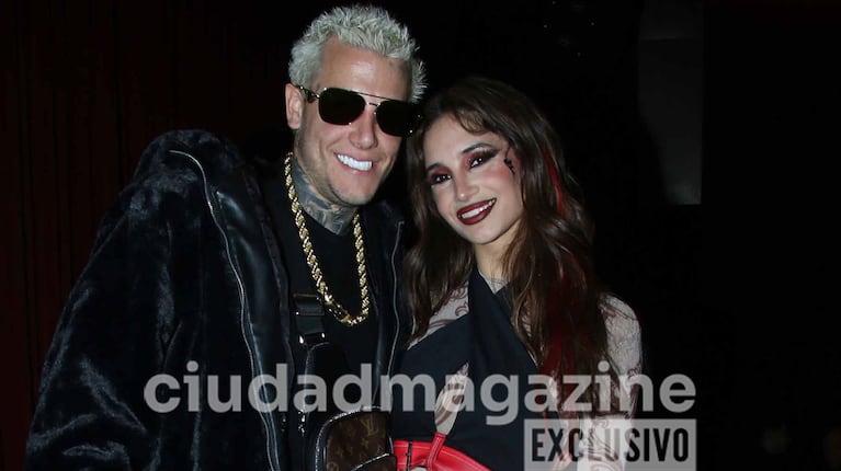 Alex Caniggia y Melody Luz en el teatro (Foto: Movilpress).