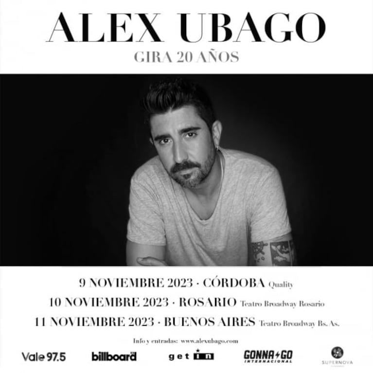 Alex Ubago en Argentina: fechas y cómo conseguir entradas