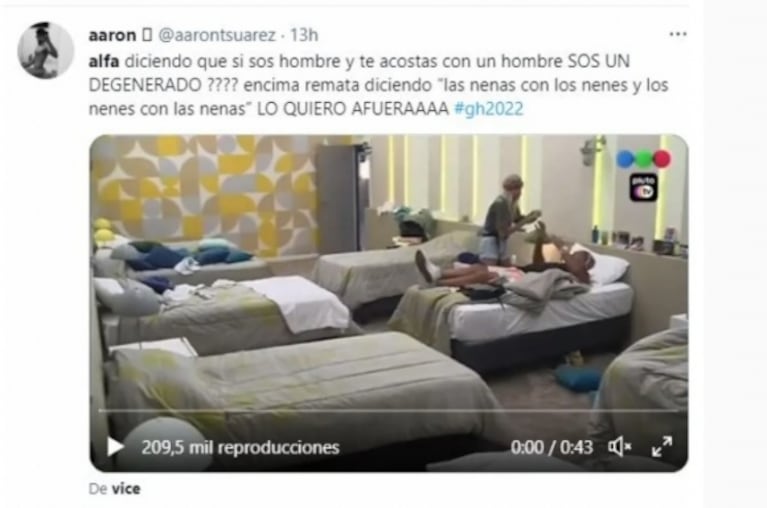 Alfa de Gran Hermano lanzó repudiables frases homofóbicas y estallaron las redes: "Yo soy bien machito"