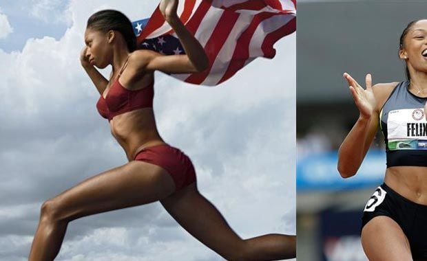 Allyson Felix, campeona en Beijín 2008 en la posta 4x400 metros. (Fotos: web)