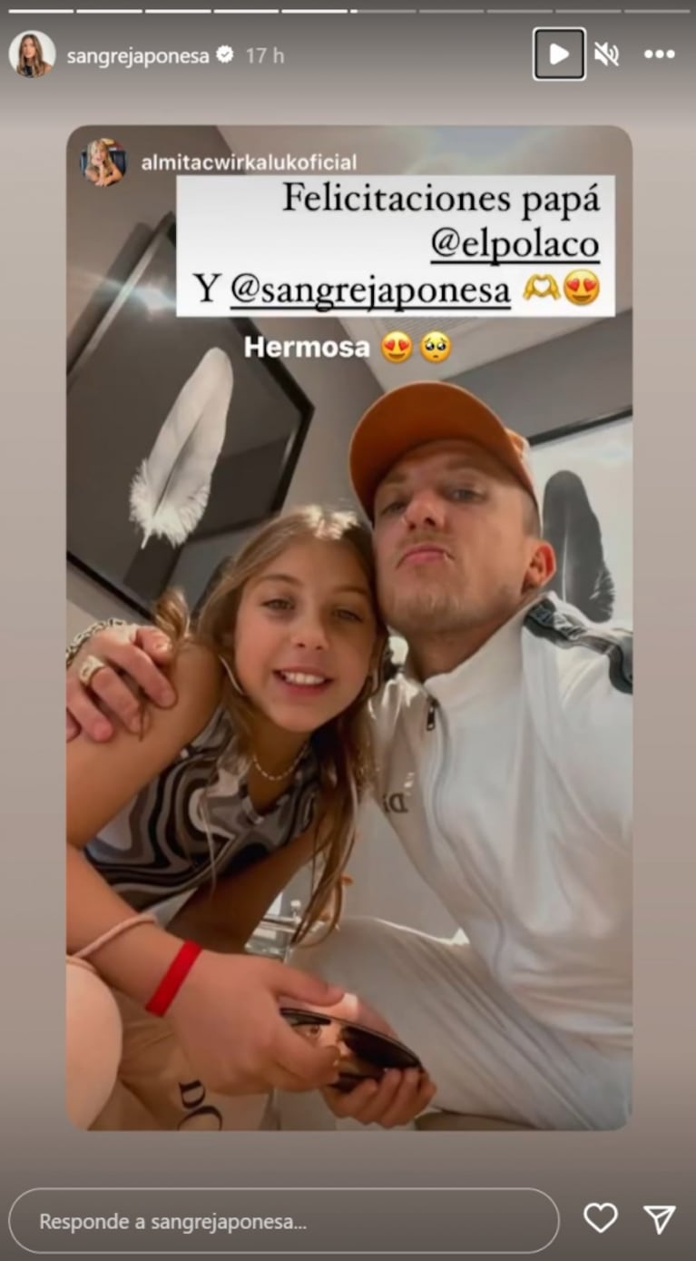 Alma, la hija del Polaco, sorprendió a su papá y a China Suárez con un tierno posteo por la canción que hicieron juntos