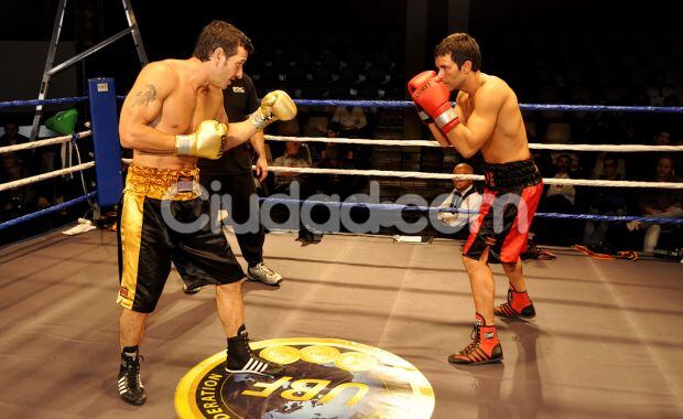 Amador y Martínez en el rodaje de La pelea de mi vida (Foto: Jennifer Rubio).  