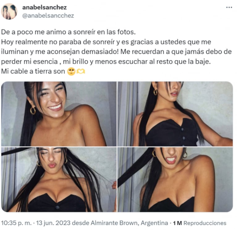 Anabel Sánchez compartió su última sesión de fotos y agradeció el apoyo: "De a poco, me animo a sonreír"