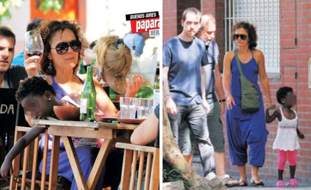 Andrea Pietras y su familia, de paseo por Palermo (Foto: Paparazzi). 