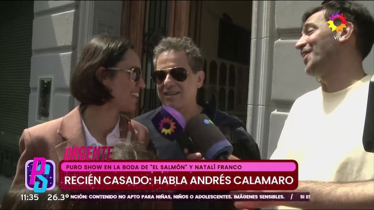 Andrés Calamaro y Natalí Franco se casaron y hablaron en Puro Show.