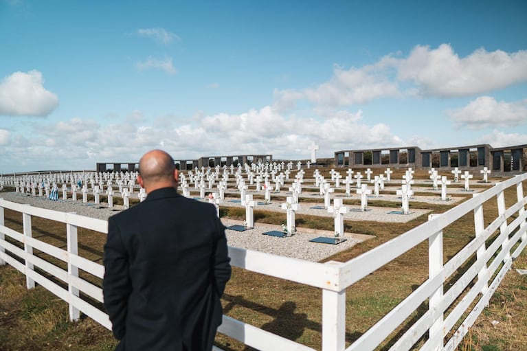 Ángel Carabajal en las Islas Malvinas