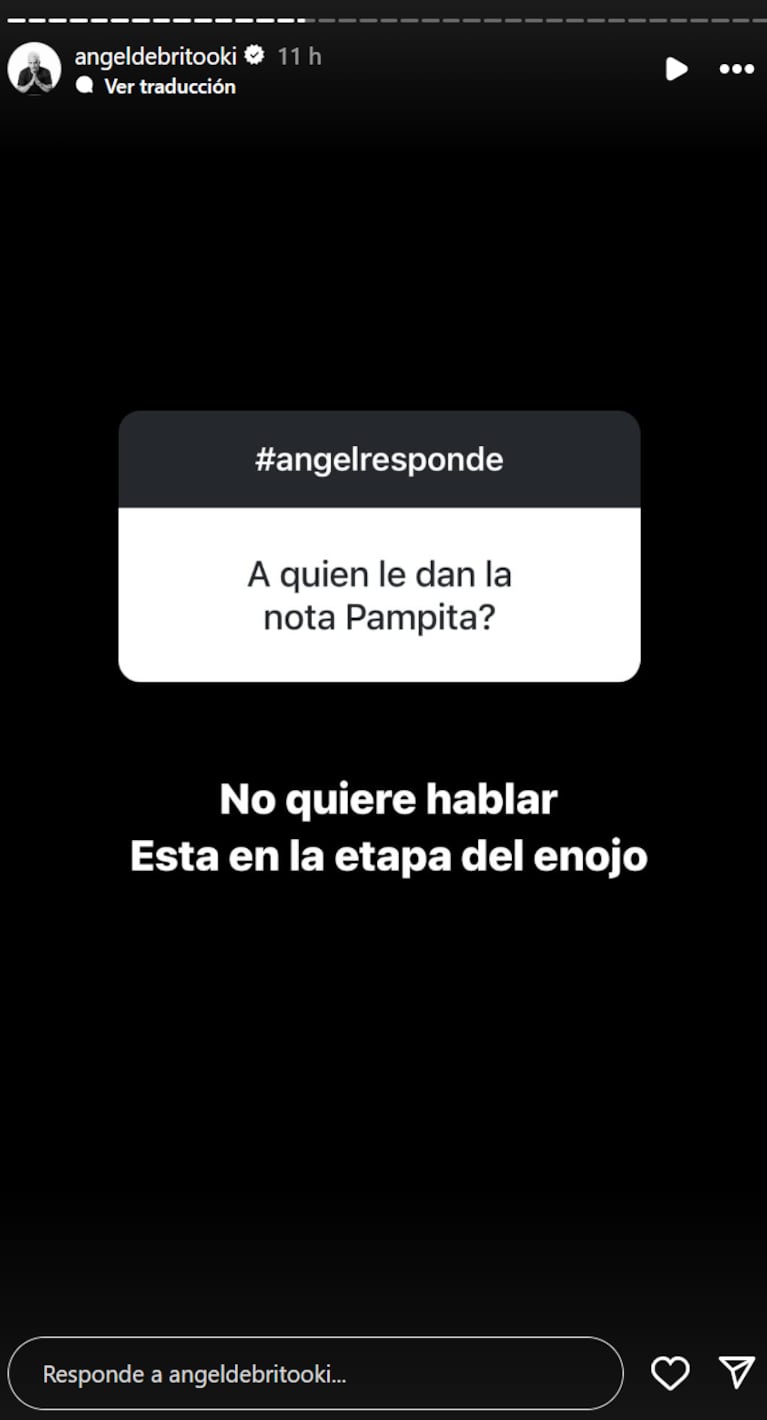 Ángel contó con quién charlará Pampita públicamente.