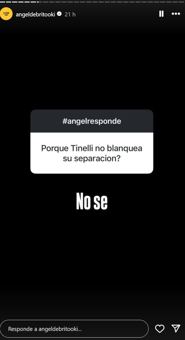 Ángel cree que Marcelo está separado.