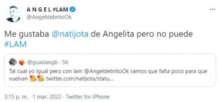 Ángel de Brito reveló a qué famosa la quiso tener de angelita: "Me gustaba Nati Jota, pero no puede"