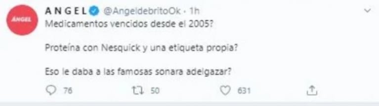 Ángel de Brito reveló la fórmula del llamado 'suerito mágico' del Dr. Mühlberger: "¿Proteína con Nesquik y una etiqueta propia?"