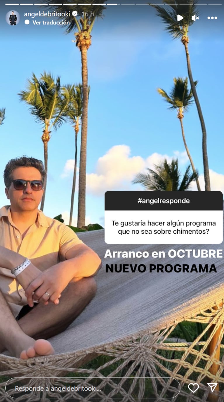 Ángel de Brito tendrá un nuevo programa en la TV: de qué trata y cuándo estrena