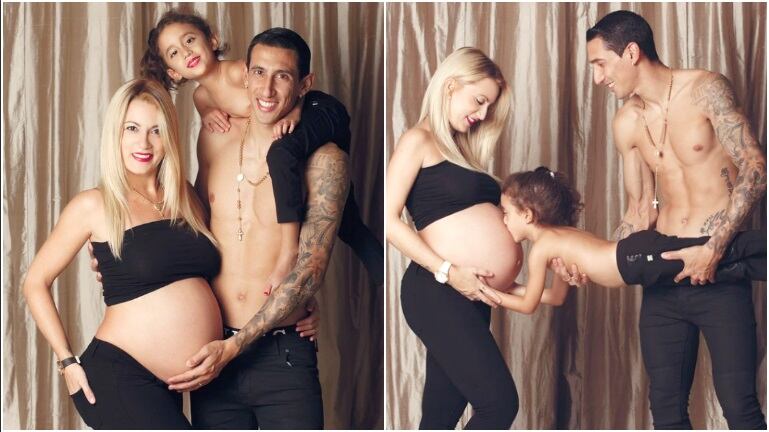 Ángel Di María y su mujer, en la dulce y tranquila espera (Fotos: revista Gente)