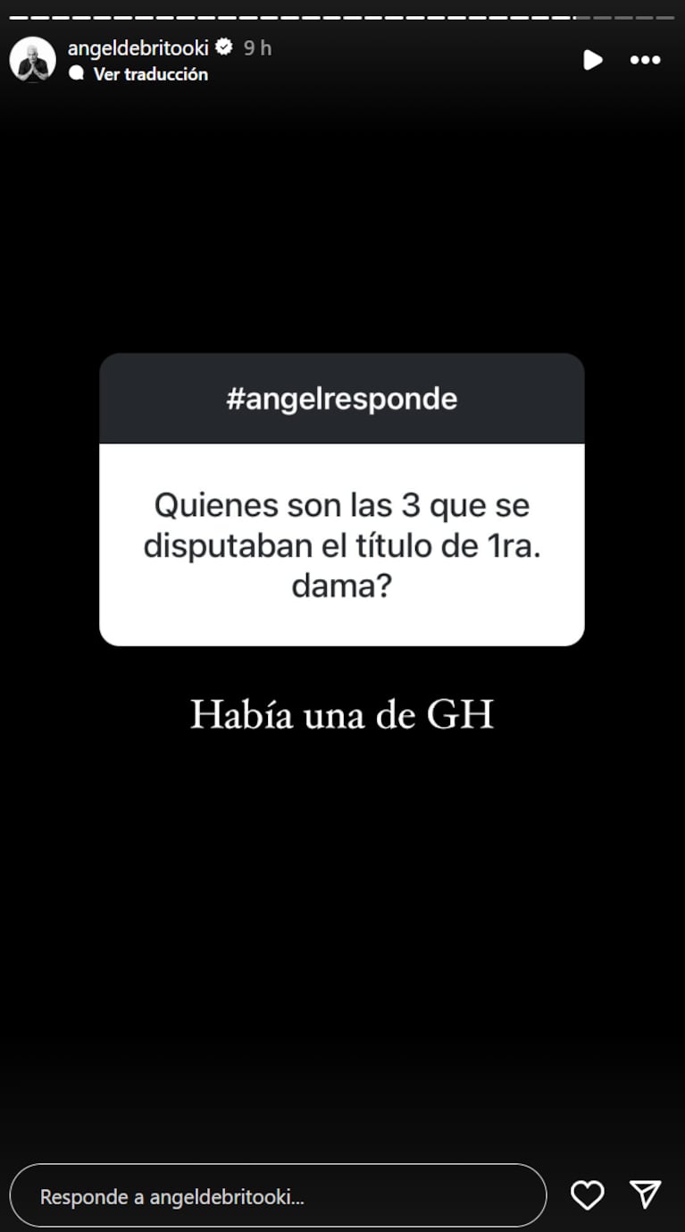 Ángel reveló que una exGH casi asume como Primera Dama.