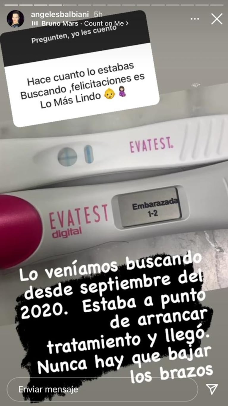 Angie Balbiani habló del proceso para volver a ser mamá tras anunciar su embarazo: "Iba a hacer un tratamiento por mi edad"