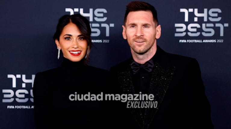 Antonela Roccuzzo brilló con su look total black en la gala de los premios The Best