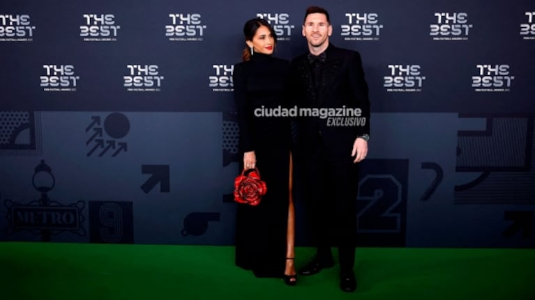 Antonela Roccuzzo brilló con su look total black en la gala de los premios The Best