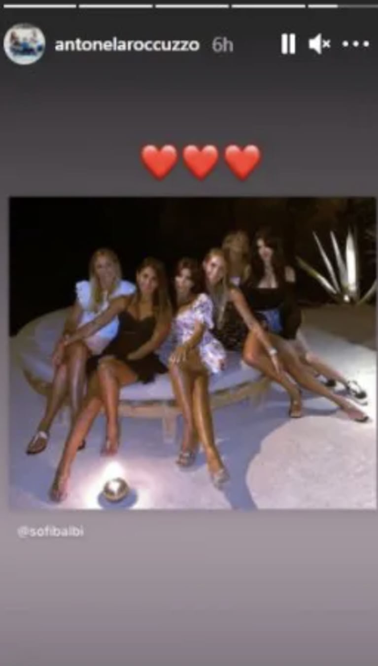 Antonela Roccuzzo compartió fotos de su divertida salida nocturna con amigas