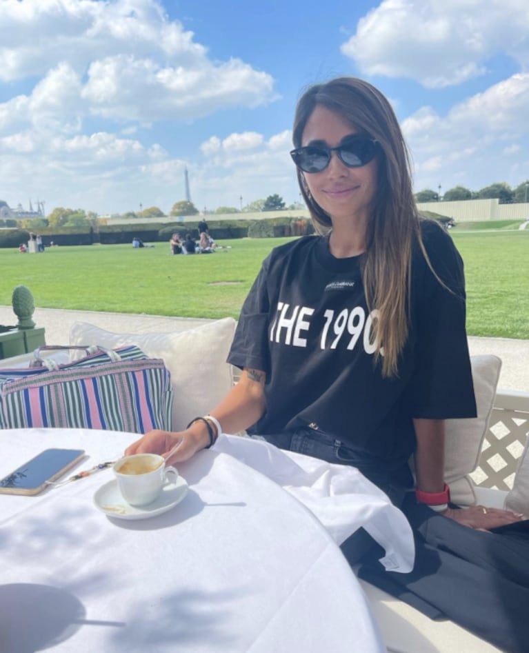 Antonela Roccuzzo lució un amuleto que la protege de las malas energías