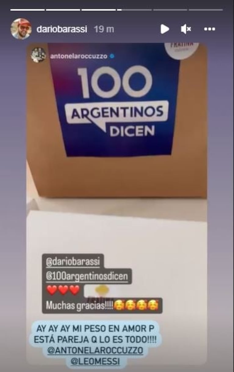 Antonela Roccuzzo mostró la sorpresa que Darío Barassi le mandó para ella y Lionel Messi a Europa