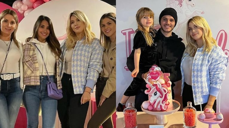 Antonela Roccuzzo, tras los rumores de mala onda con Wanda Nara, estuvo en el cumpleaños de Isabella: Las mamis