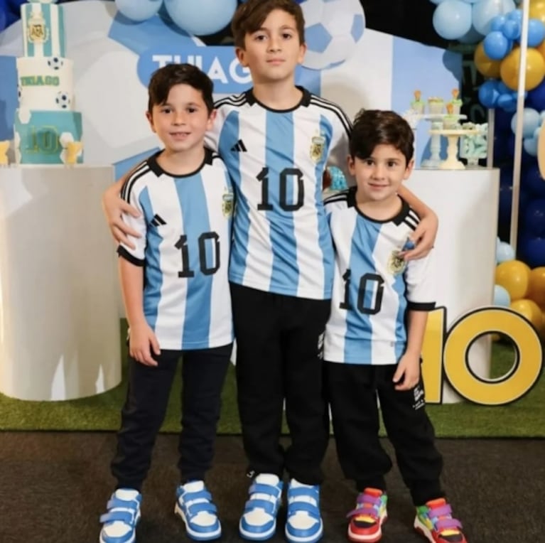 Antonela Roccuzzo y Lionel Messi celebraron el cumpleaños de Thiago con temática del Mundial Qatar 2022