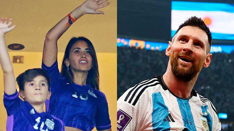 Antonela siguió de cerca el partido que dejó a Leo Messi en la final (Fotos: AP, EFE, Reuter)