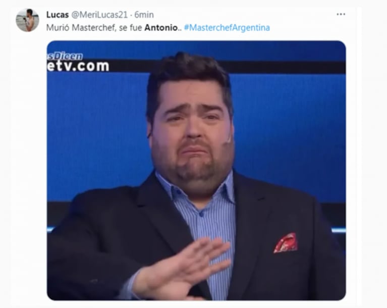 Antonio fue eliminado de MasterChef y estallaron los memes en las redes