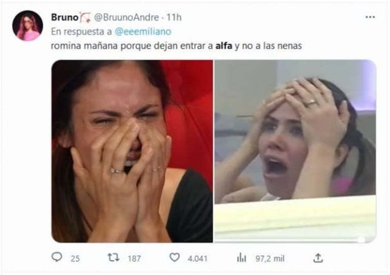 Anunciaron que Alfa vuelve a ingresar en Gran Hermano 2022: los mejores memes sobre Romina Uhrig 