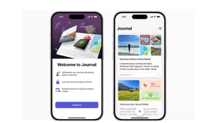 Apple lanza su app tipo diario que ofrece sugerencias para inspirar a partir de la actividad del iPhone