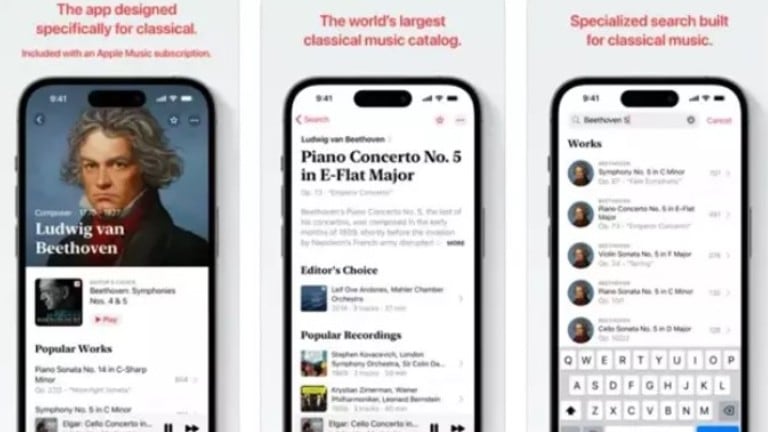 Apple Music Classical llegará a finales de marzo con más de 5 millones de canciones y biografías de compositores