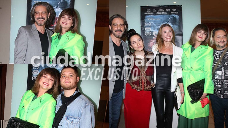 Araceli González, Toto Kirzner, Fabián Mazzei y el elenco de Sola (Fotos: Movilpress).