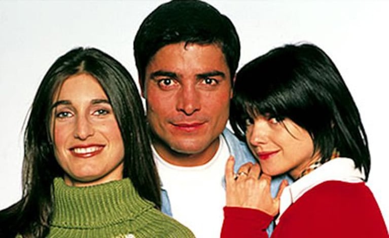 Araceli González y Chayanne, junto a Romina Yan, en la gráfica de Provócame, la ficción que salió al aire en 2001. (Foto: Web